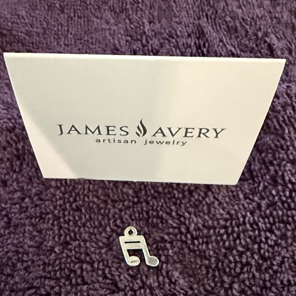 James Avery Silver Musical Note Pendant
